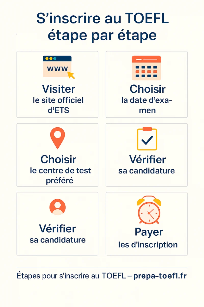 S'inscrire au TOEFL étape par étape